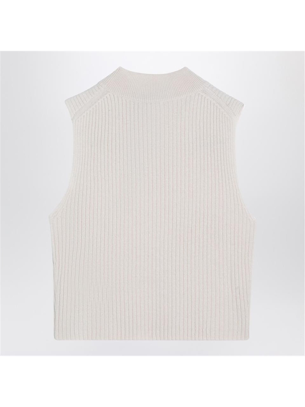 캘빈 클라인 FW24 Calvin Klein Ribbed wool waistcoat K20K207985WO White