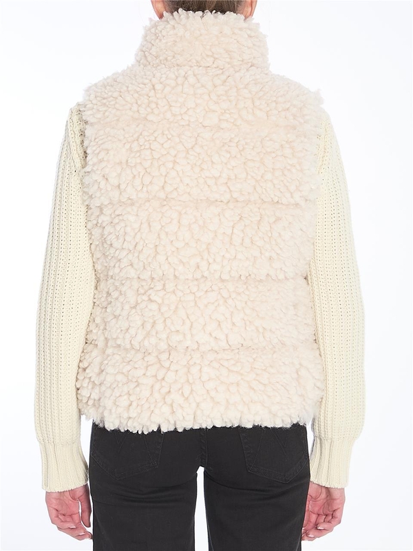 몽클레르 FW24 Wourl teddy down vest 1A00164_89AQP_033 CREAM