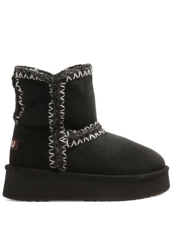 엠오유 FW24 Mou Boots Black FW681003ABKBK Black