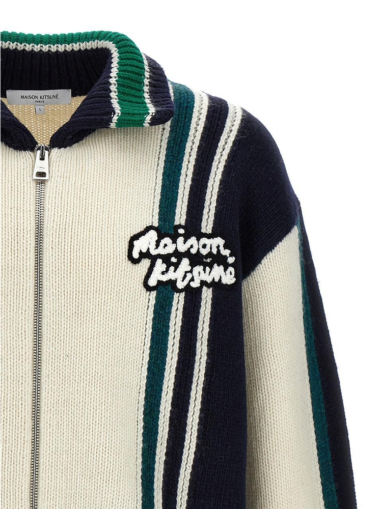 메종키츠네 FW24 College cardigan NM02116KH0002M123 Multicolor