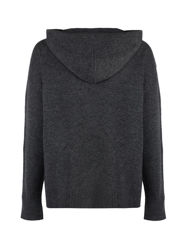 S 막스마라 FW24 Hooded wool and cashmere sweater GORIZIA2429366103600_011 grey