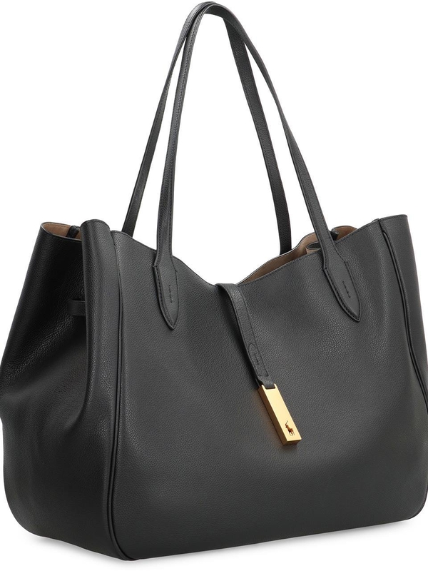 폴로 랄프로렌 FW24 Polo ID leather tote 428935220_002 black