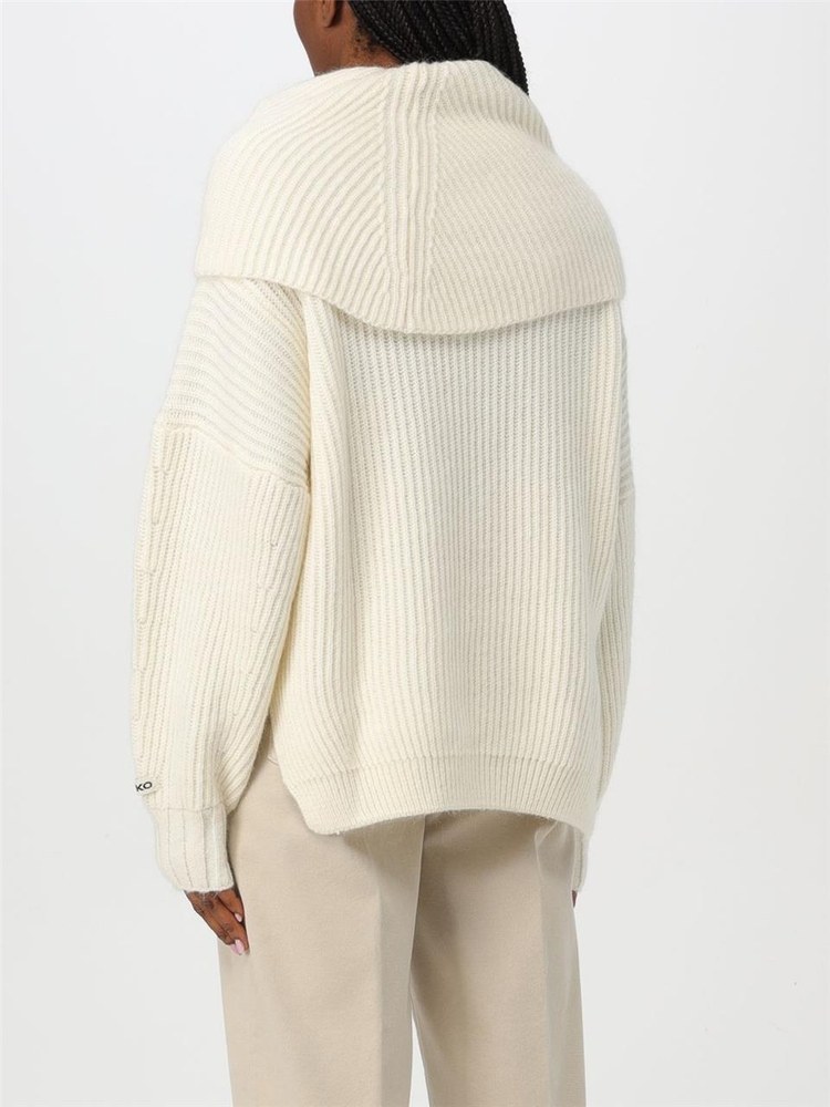 핀코 FW24 Pinko oversized sweater in wool blend 104493A282 Z13 White