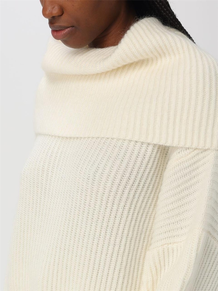 핀코 FW24 Pinko oversized sweater in wool blend 104493A282 Z13 White