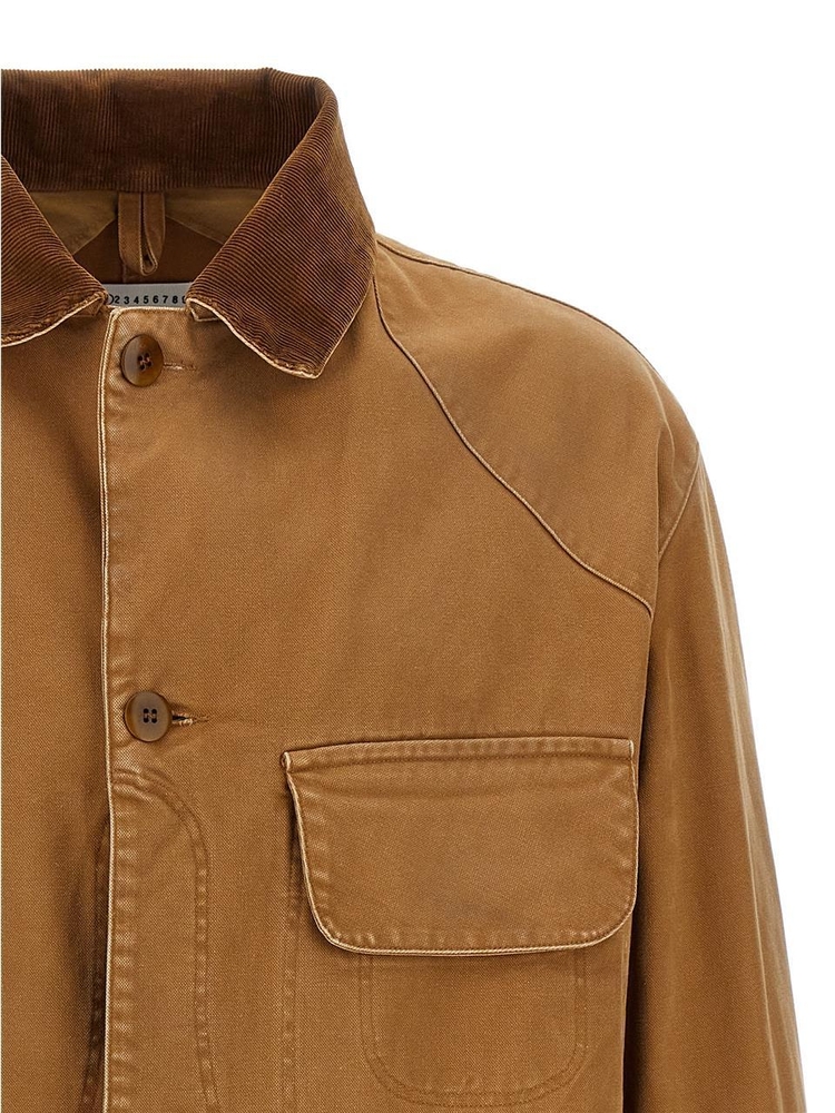 메종마르지엘라 FW24 Canvas jacket S50AM0625M35206123 Brown