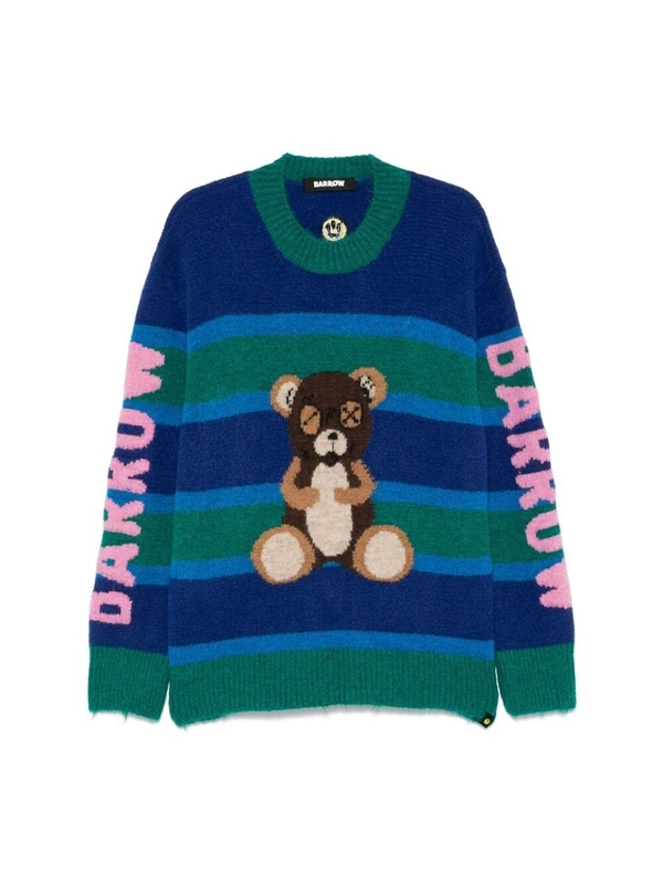 배로우 FW24 Sweater Barrow F4BWUAJP049  140 BLUE/GREEN