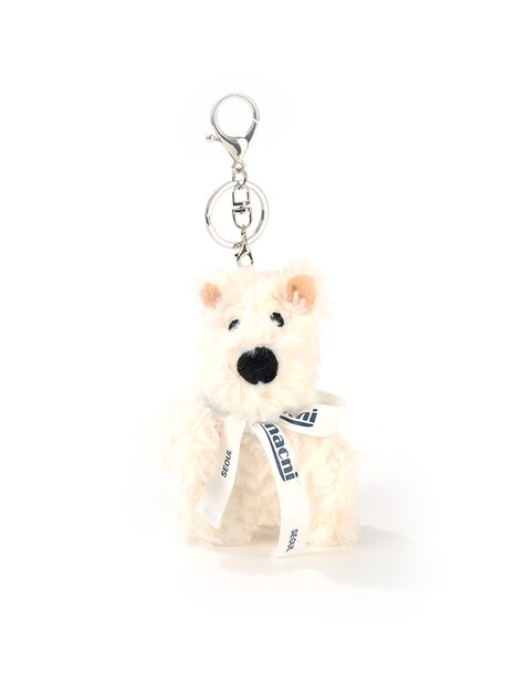 PUPPY KEYRING_WHITE