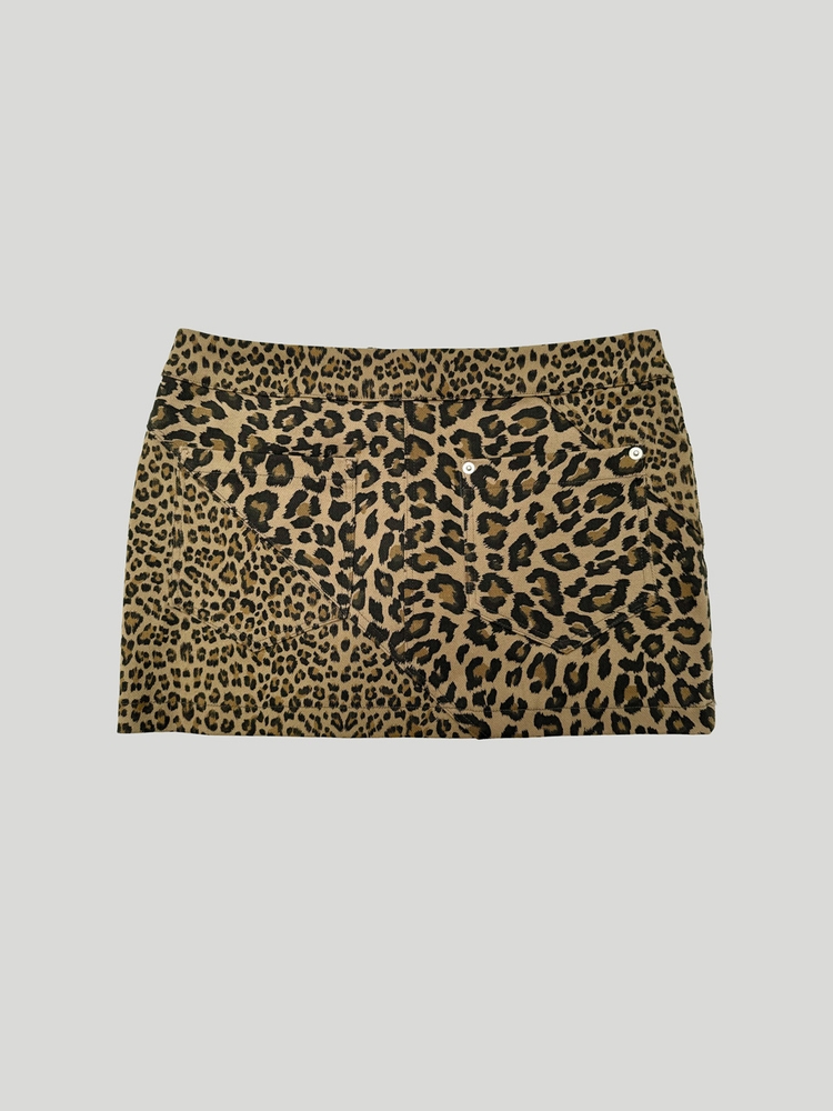 LEOPARD FLOWER SKIRT