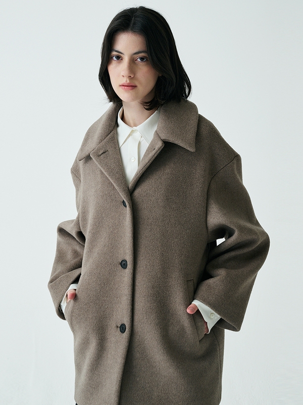 CLARE Cashmere Coat (Rich Brown)