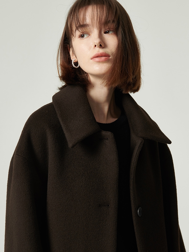 CLARE Cashmere Coat (Dark Chello)