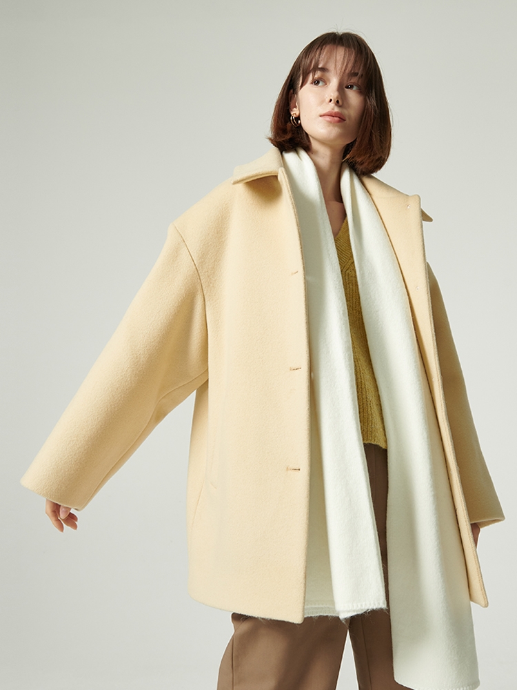 CLARE Cashmere Coat (French Vanilla)