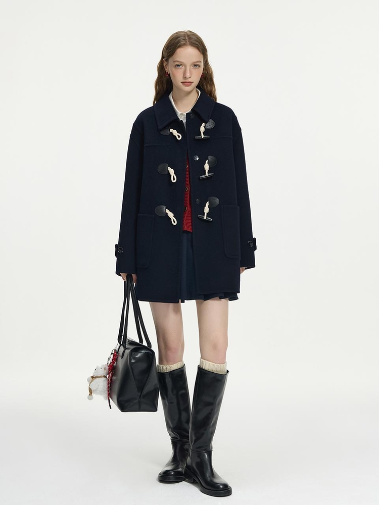 12/04 예약배송 WD_Horn button wool mid-length coat