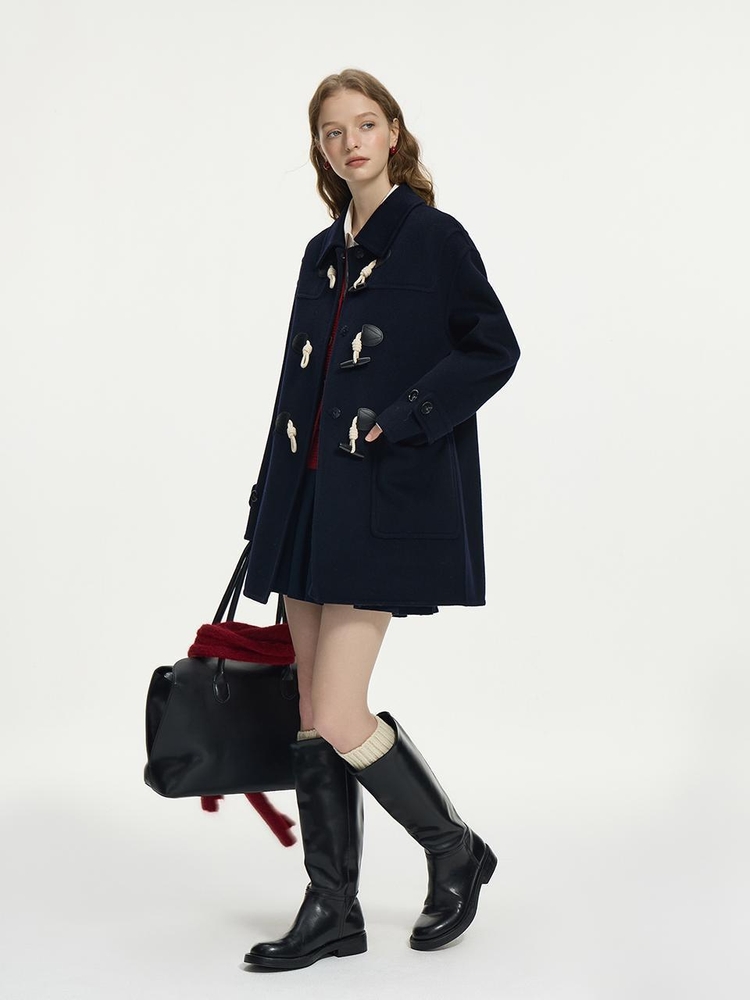 12/04 예약배송 WD_Horn button wool mid-length coat