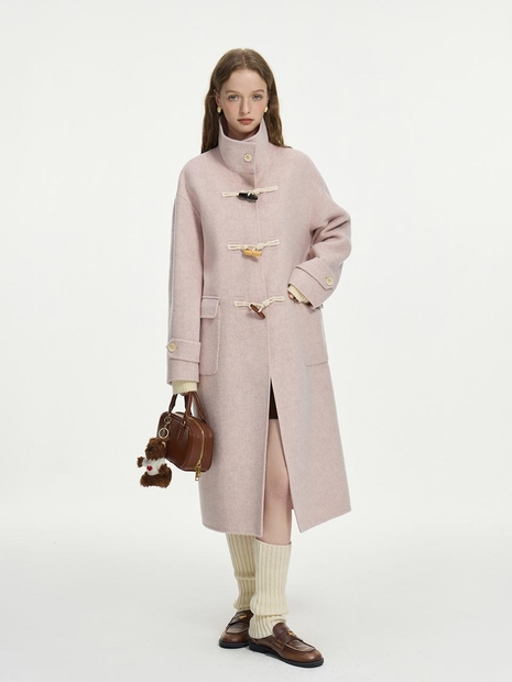 12/04예약배송_WD_Horn button stand collar coat_PINK