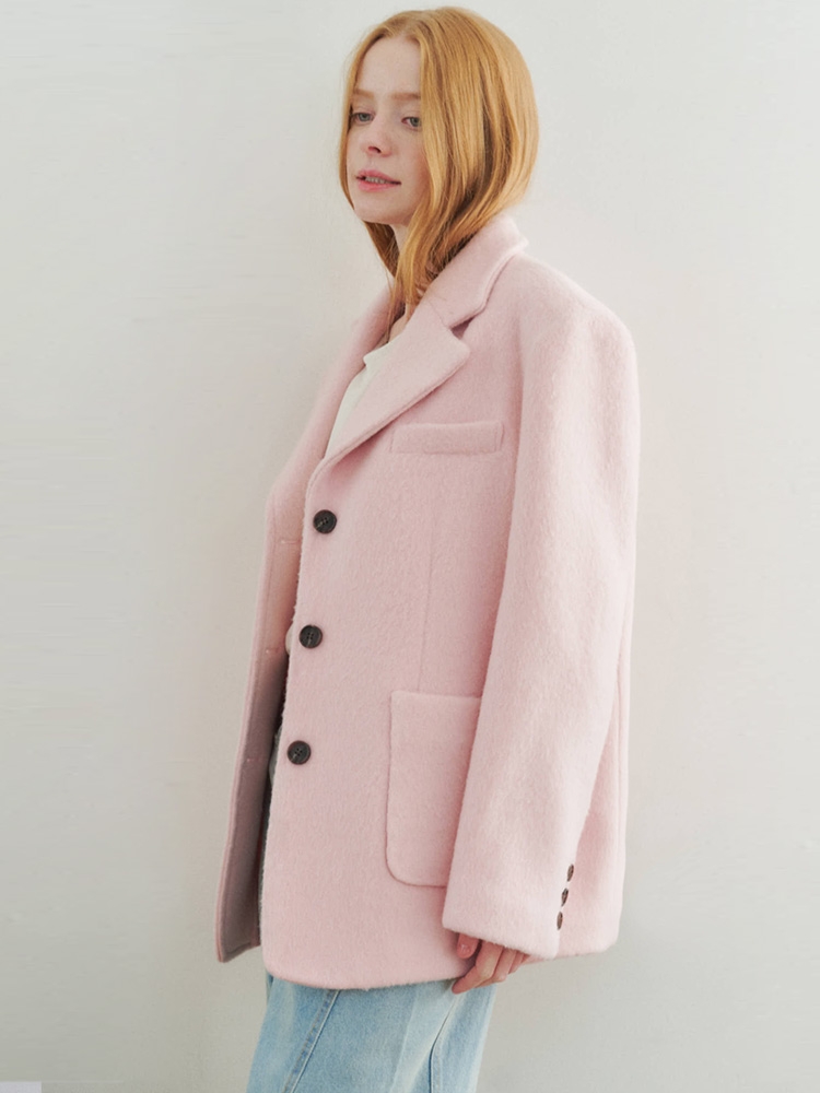 Suri alpaca Overfit Blazer_Pink