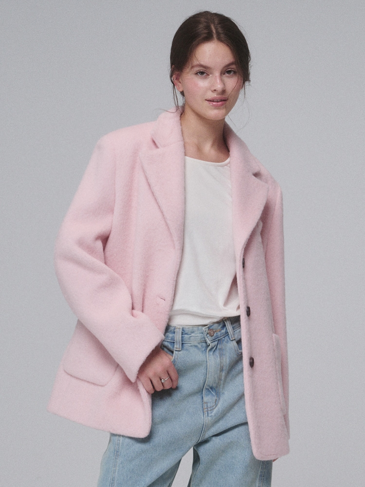 Suri alpaca Overfit Blazer_Pink