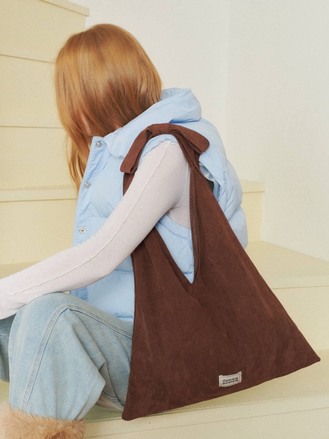 Ribbon-detailed Swade shoulder bag_Chocolate Brown