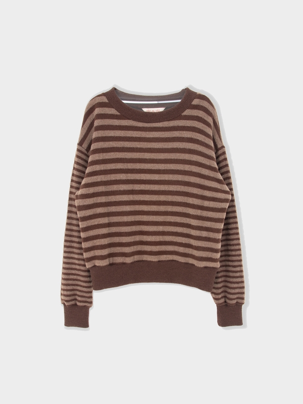 Snug Striped Sweater_cocoa