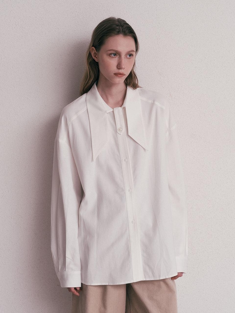 AR_White wide collar shirt