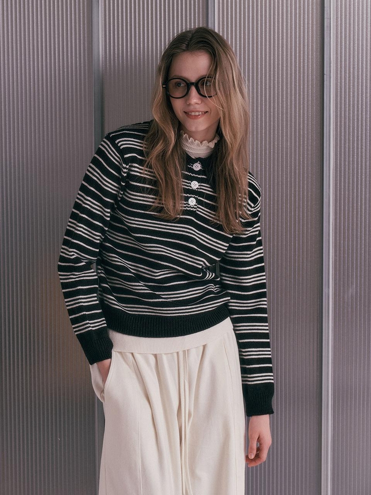 AR_Striped collar knit sweater_3color