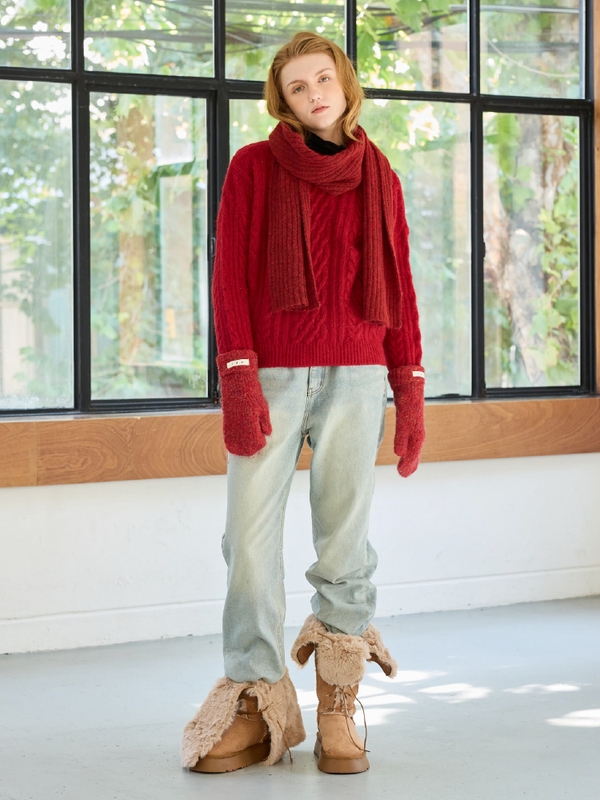 JUICY ROUND KNIT / RED