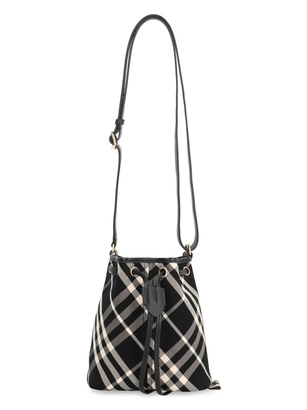 버버리 FW24 Check Mini bucket bag 8095057159199_A1003 black