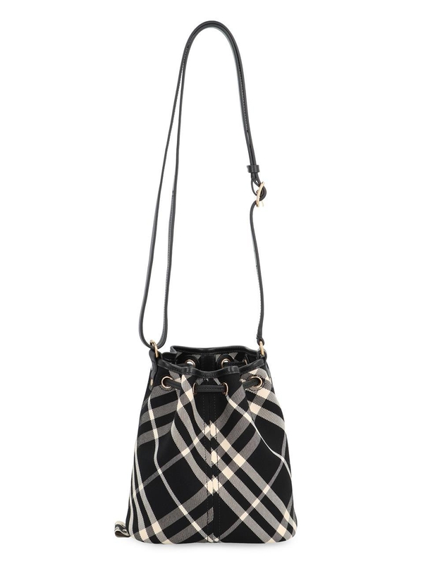 버버리 FW24 Check Mini bucket bag 8095057159199_A1003 black