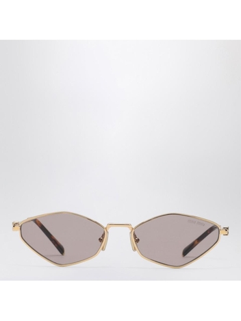 미우미우 FW24 Miu Miu Miu Regard gold/light purple sunglasses 0MU56ZSMET Purple