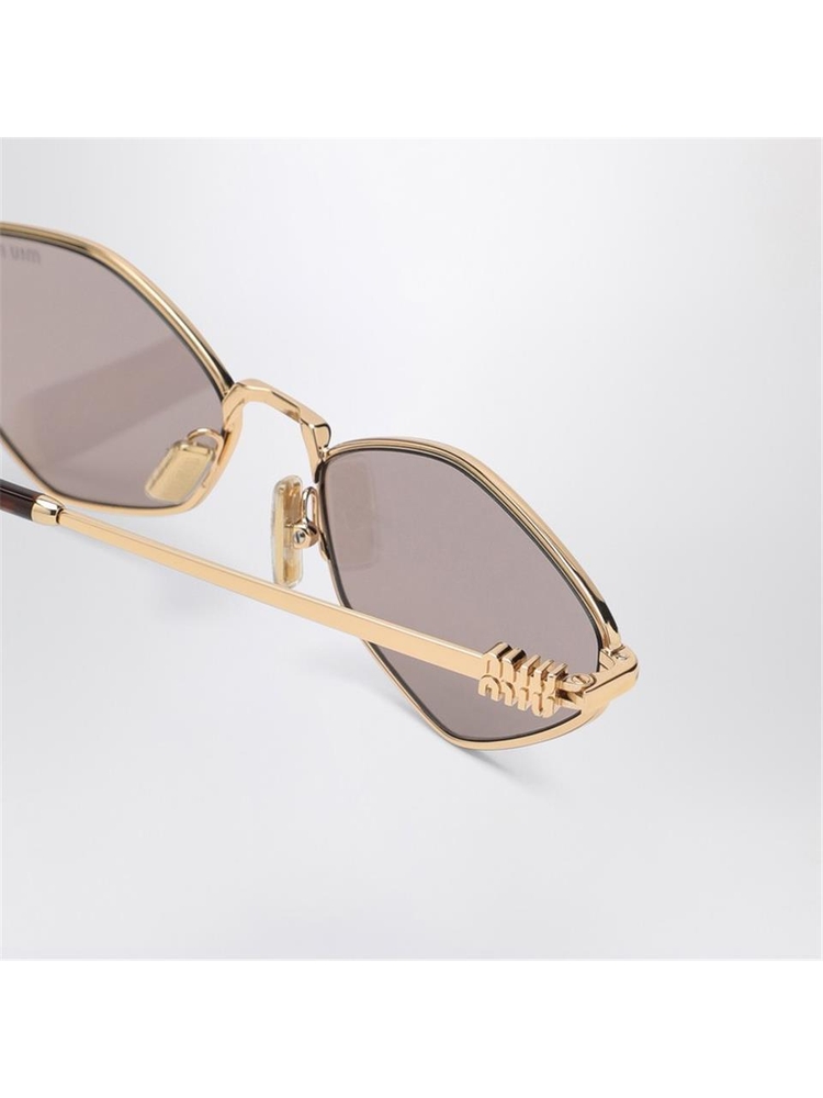 미우미우 FW24 Miu Miu Miu Regard gold/light purple sunglasses 0MU56ZSMET Purple