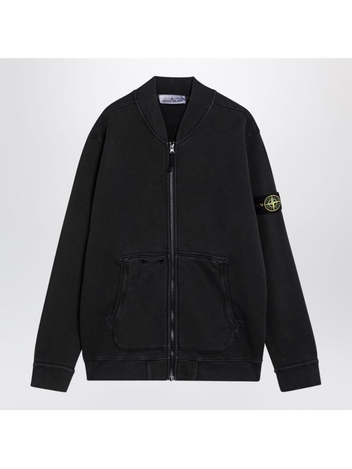 스톤아일랜드 FW24 Stone Island Black cotton zip sweatshirt 811565241 Black