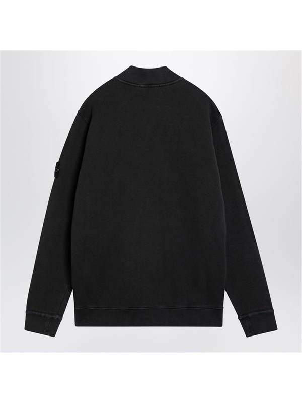 스톤아일랜드 FW24 Stone Island Black cotton zip sweatshirt 811565241 Black