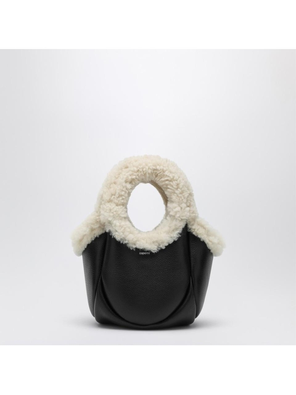 코페르니 FW24 COPERNI Mini black Swipe bag with shearling trim COPBA69840SLE Black