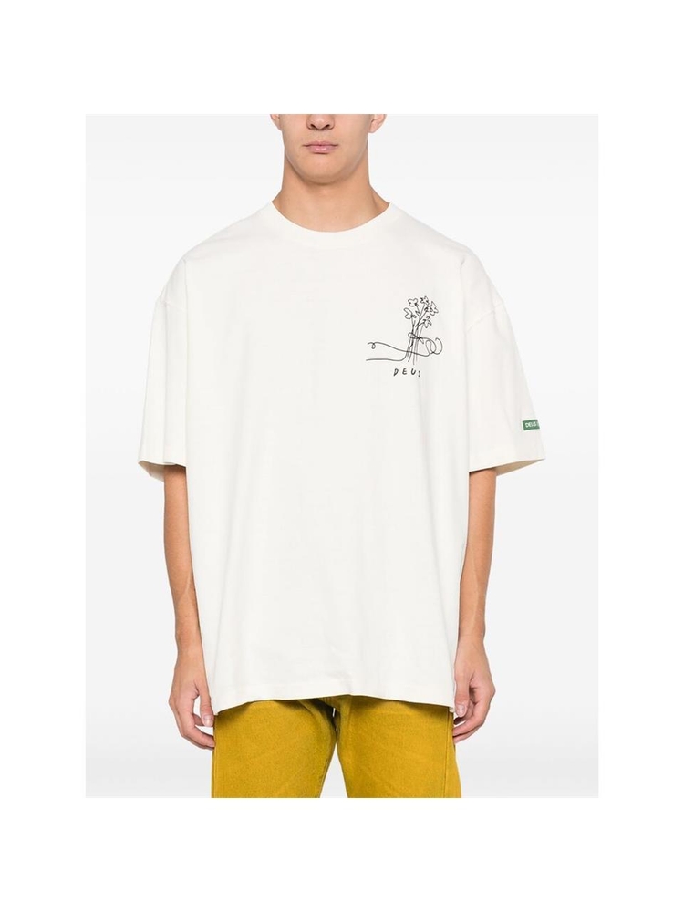 데우스 엑스 마키나 FW24 T-shirt Deus DMF241711B HAUNTOLOGY WHITE WHITE