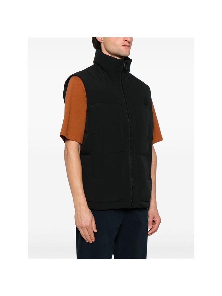 메종키츠네 FW24 Outwear Waistcoat Maison Kitsune NM02202WQ4032  BLACK BLACK