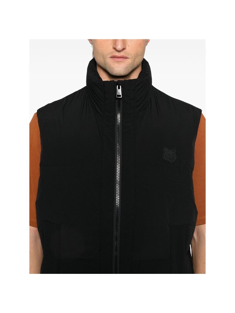 메종키츠네 FW24 Outwear Waistcoat Maison Kitsune NM02202WQ4032  BLACK BLACK