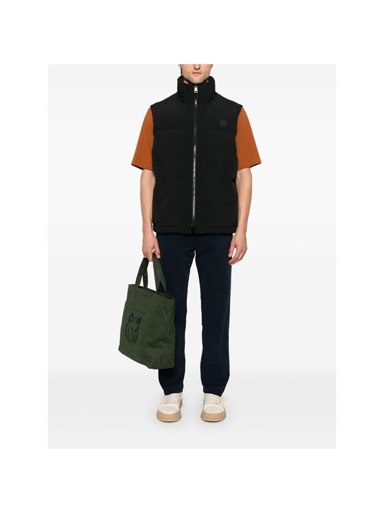 메종키츠네 FW24 Outwear Waistcoat Maison Kitsune NM02202WQ4032  BLACK BLACK