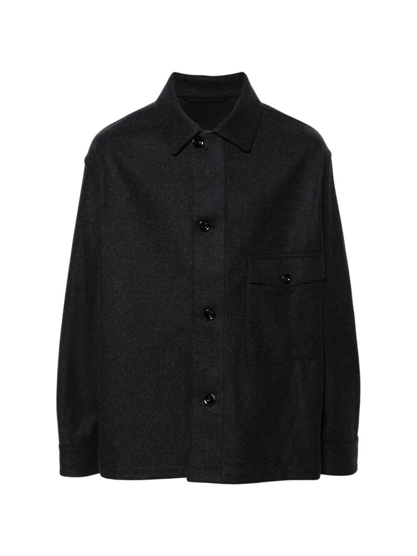 르메르 FW24 Shirt Lemaire OV1003 LF393 BK983 BLACK