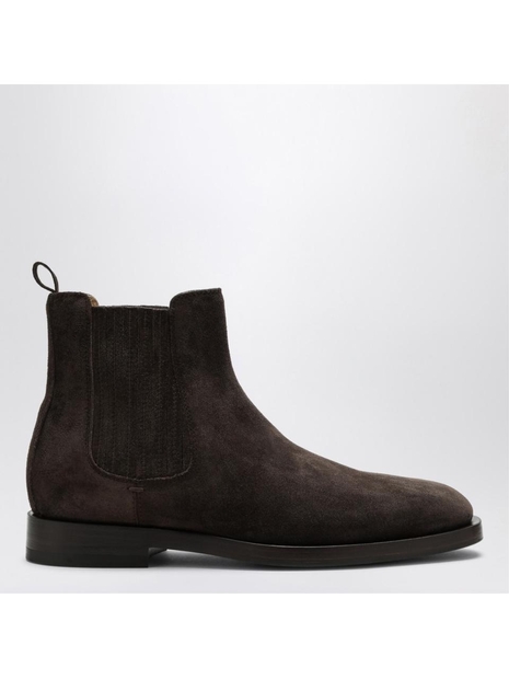 브루넬로쿠치넬리 FW24 Brunello Cucinelli Dark brown suede Chelsea Boot MZUPEAV715LE Brown