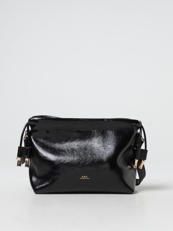 아페쎄 FW24 Ninon APC recycled leather bag PUABRF61582 LZZ Black