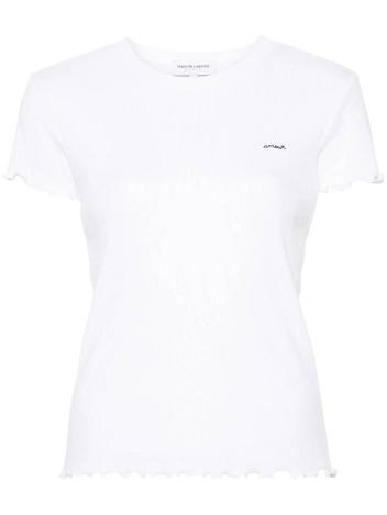 메종라비쉬 FW24 MAISON LABICHE T-shirts and Polos White UWFOLIESAMOURWHITE White