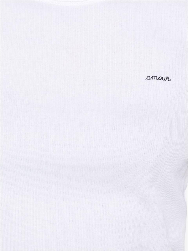 메종라비쉬 FW24 MAISON LABICHE T-shirts and Polos White UWFOLIESAMOURWHITE White