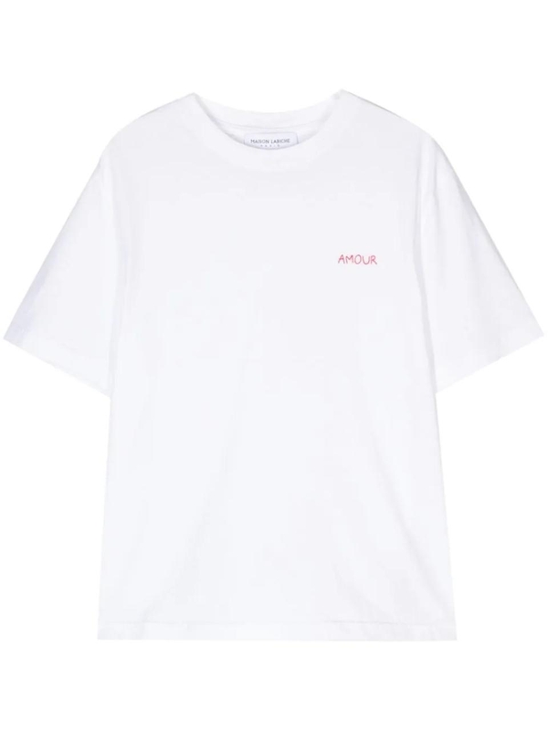 메종라비쉬 FW24 MAISON LABICHE T-shirts and Polos White QWPOPINAMOURWHITE White