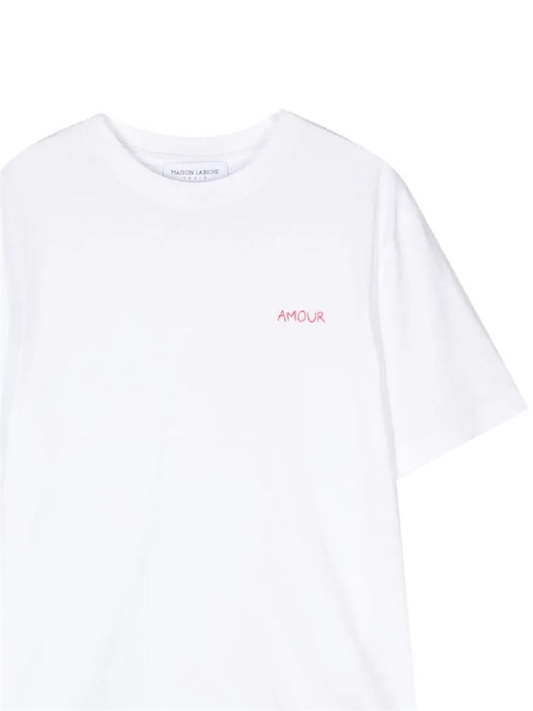 메종라비쉬 FW24 MAISON LABICHE T-shirts and Polos White QWPOPINAMOURWHITE White