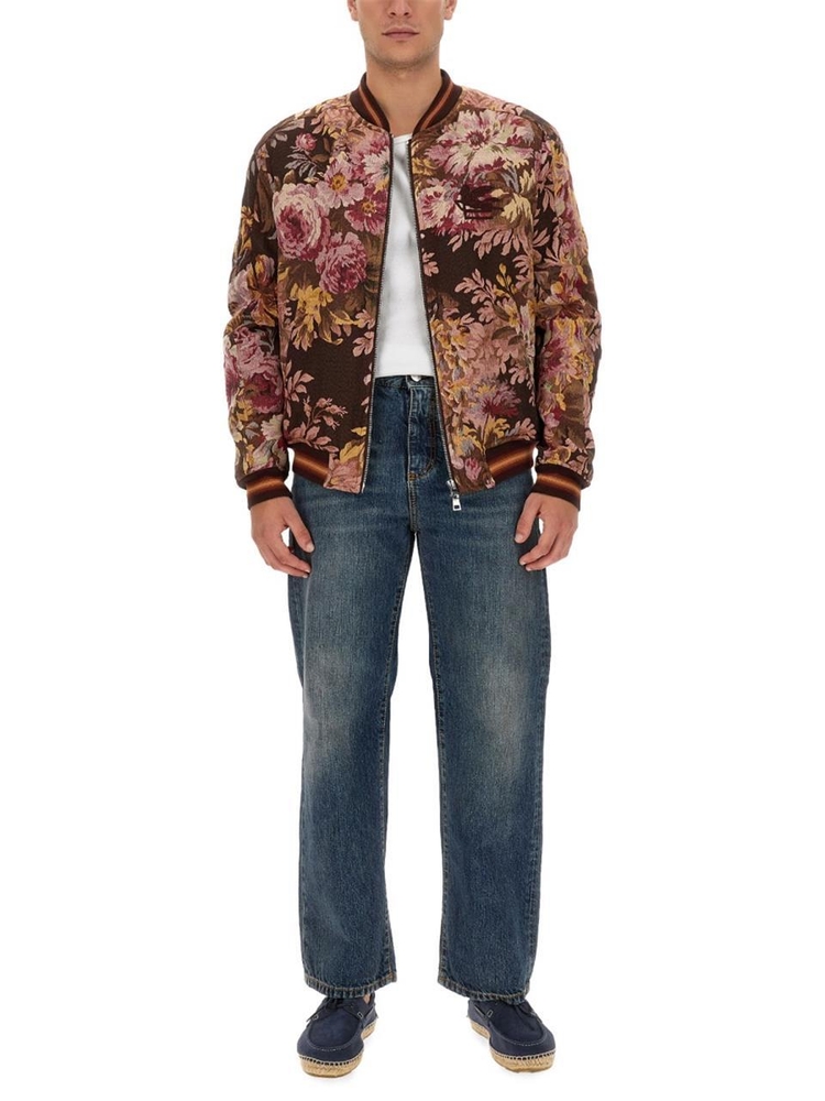 에트로 FW23 FLORAL PRINT BOMBER JACKET 1S383_01140100 BROWN