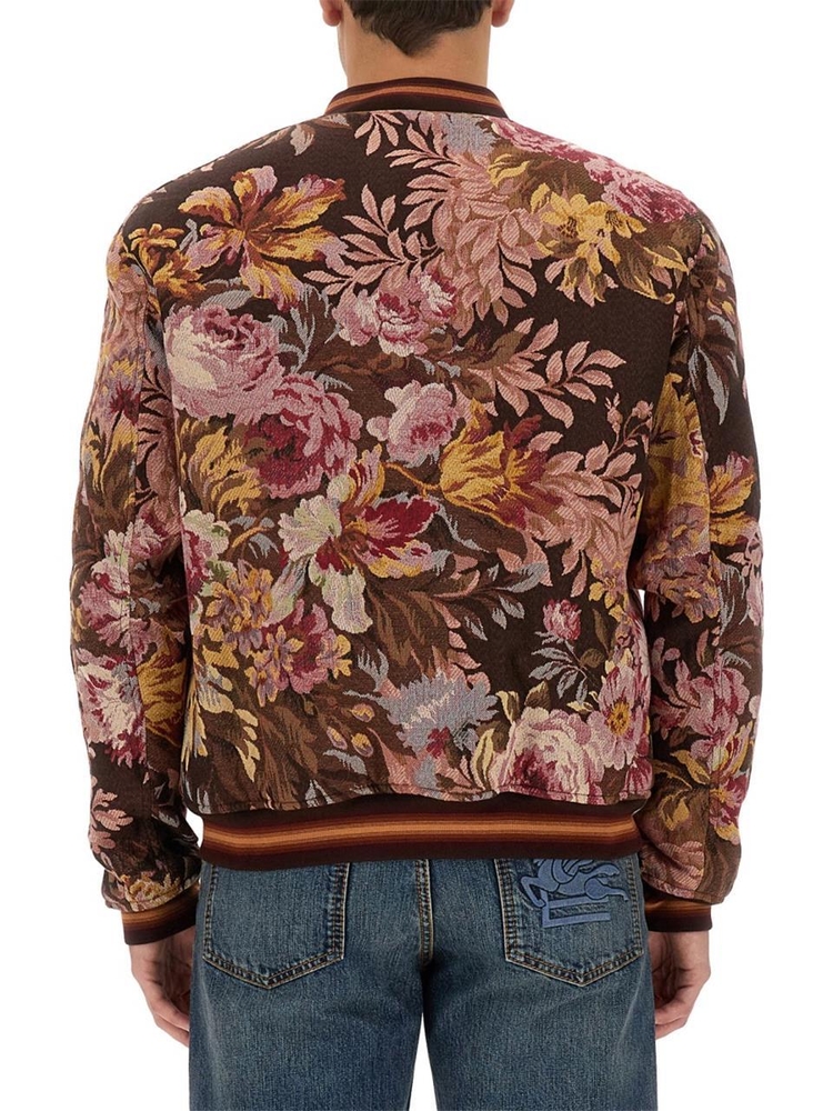 에트로 FW23 FLORAL PRINT BOMBER JACKET 1S383_01140100 BROWN