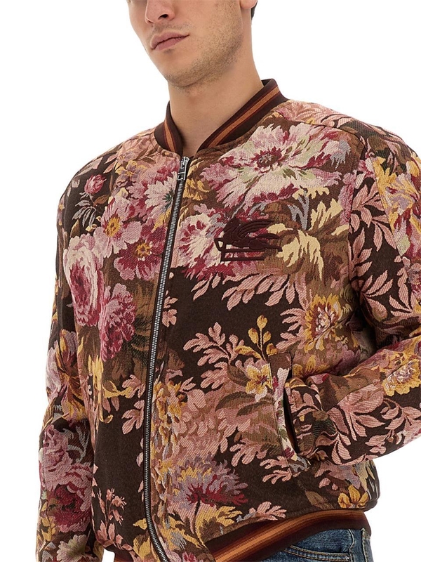 에트로 FW23 FLORAL PRINT BOMBER JACKET 1S383_01140100 BROWN