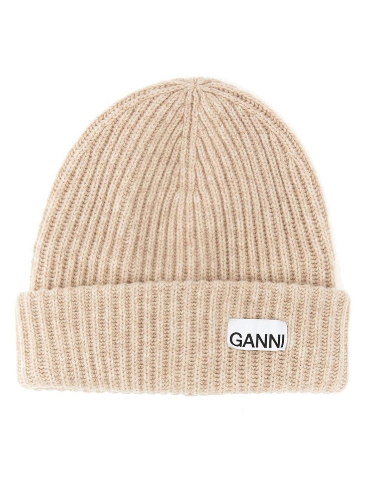 가니 FW24 WOOL CAP A4429_196 BEIGE