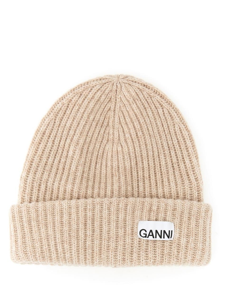 가니 FW24 WOOL CAP A4429_196 BEIGE