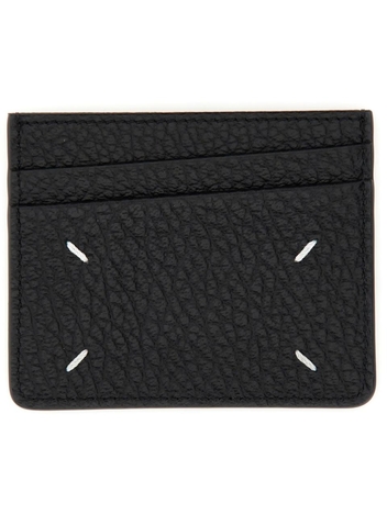 메종마르지엘라 FW24 FOUR STITCHES CARD HOLDER SA1VX0006_P4455T8013 BLACK