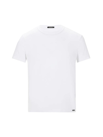 톰 포드 FW24 STRETCH COTTON T-SHIRT T4M081040_100 WHITE